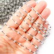 Crystal Black Wire Chains